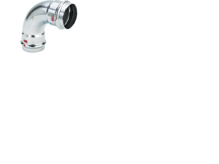 Viega Prestabo böj 90° 35 Stål/förzinkat, 558161 | VVS Artiklar - Rör & Kopplingar - Tryckrör och rördelar | GameStuff