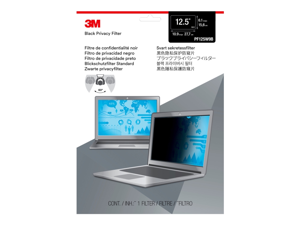 3M Pf12.5W9, 31,8 Cm (12.5"), 16:9, Laptop