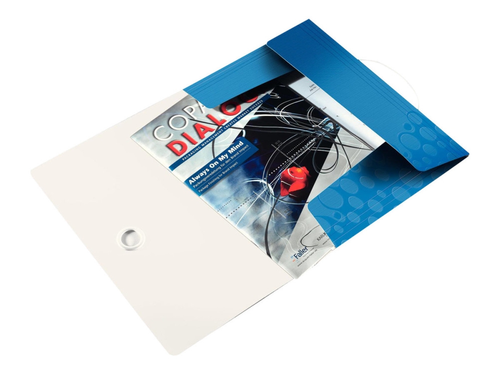 Leitz WOW - 3-folds mappe - rygbredde: 15 mm - for A4 (210 x 297 mm) - kapacitet: 150 ark - metalblå