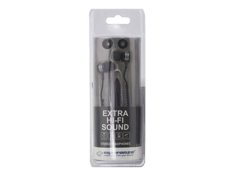 Esperanza Eh161 - Øreproptelefoner Med Mik. - I Øret - Kablet - 3,5 Mm Jackstik - Hvid