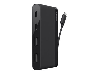 Belkin Usb-C 4-Port Mini Hub - Hub - 4 X Superspeed Usb 3.0 - Desktop