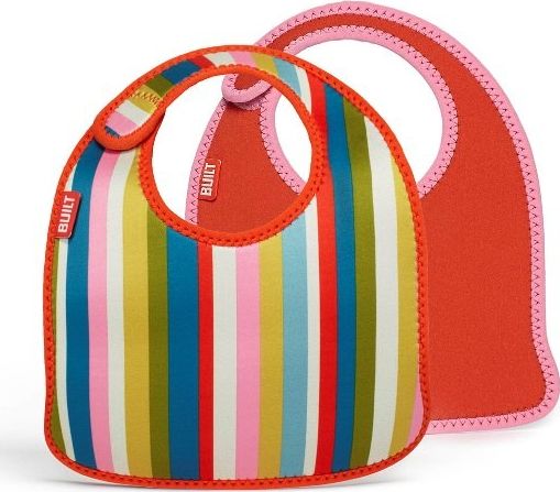 Built Built Mess Mate – 2 hagesmækker til børn (baby Pink Stripe)