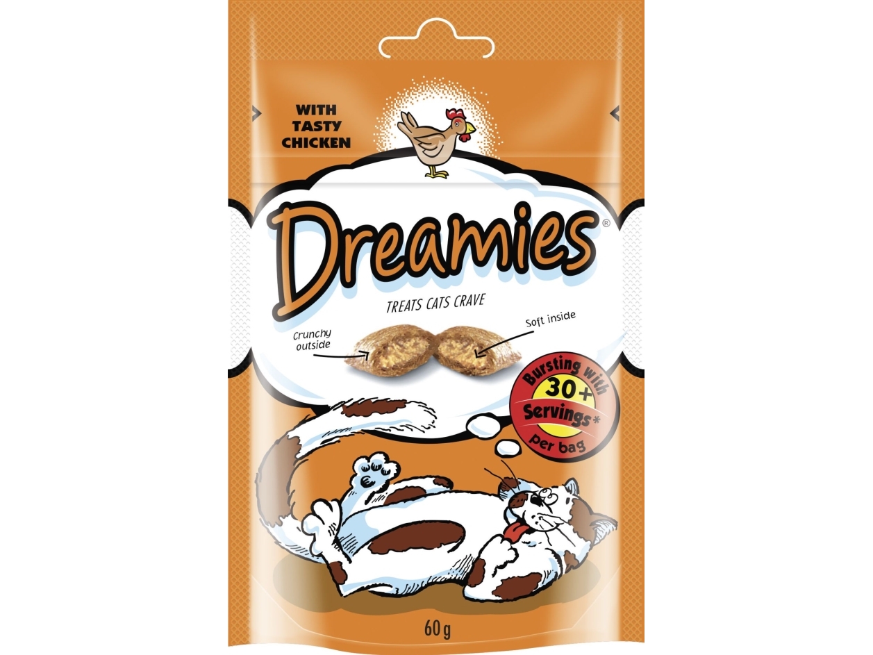 Dreamies skånekattens kanin med kylling 60 g