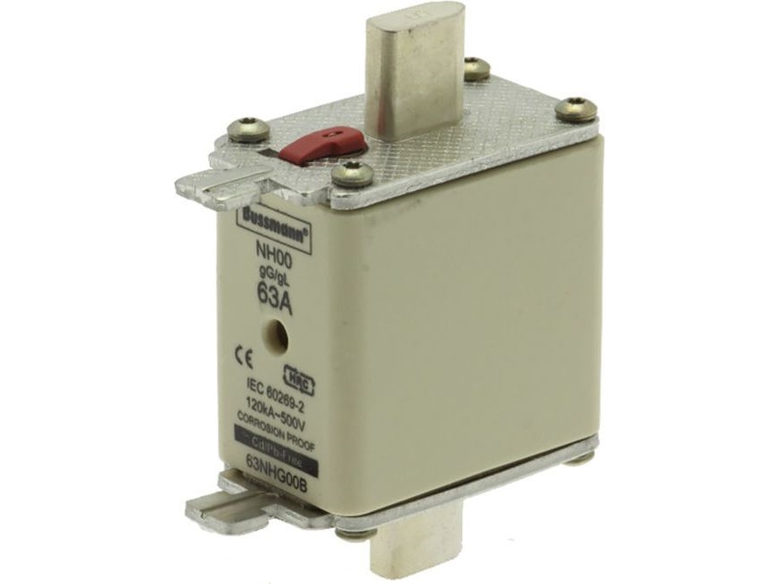Eaton 63NHG00B NH-sikring Med mekanisk säkerhetsindikering Sikringsstørrelse = 00 63 A 500 V 3 stk | EL Artiklar - Elcentral - Automatsäkringar | GameStuff
