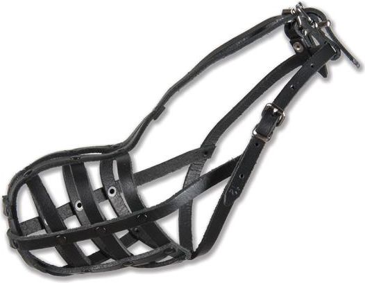 Dino nahkainen kuonokoppa niitattu - 12 lammaskoira Little