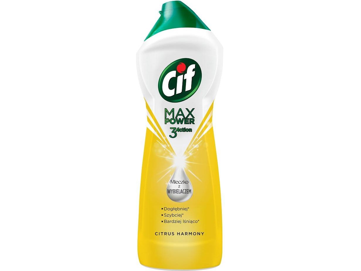 Cif Cif Max Power 3 Action Mælk Med Blegemiddel Til Rengøring Af Overflader Citrus Harmony 1001 G