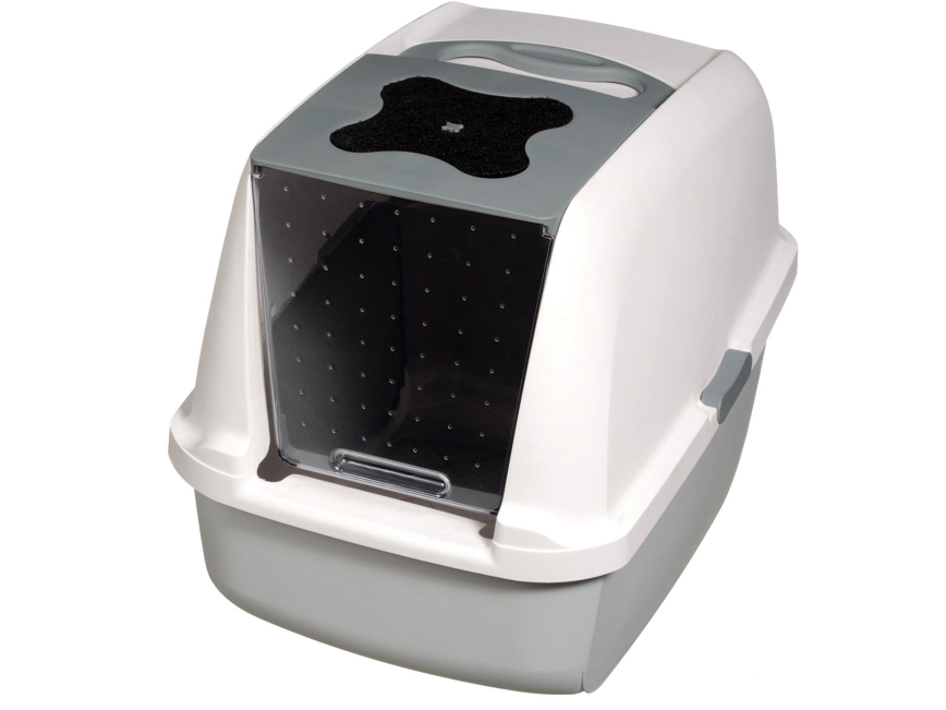 Sisäänrakennettu kuivikekori, harmaa, 43x57x50cm