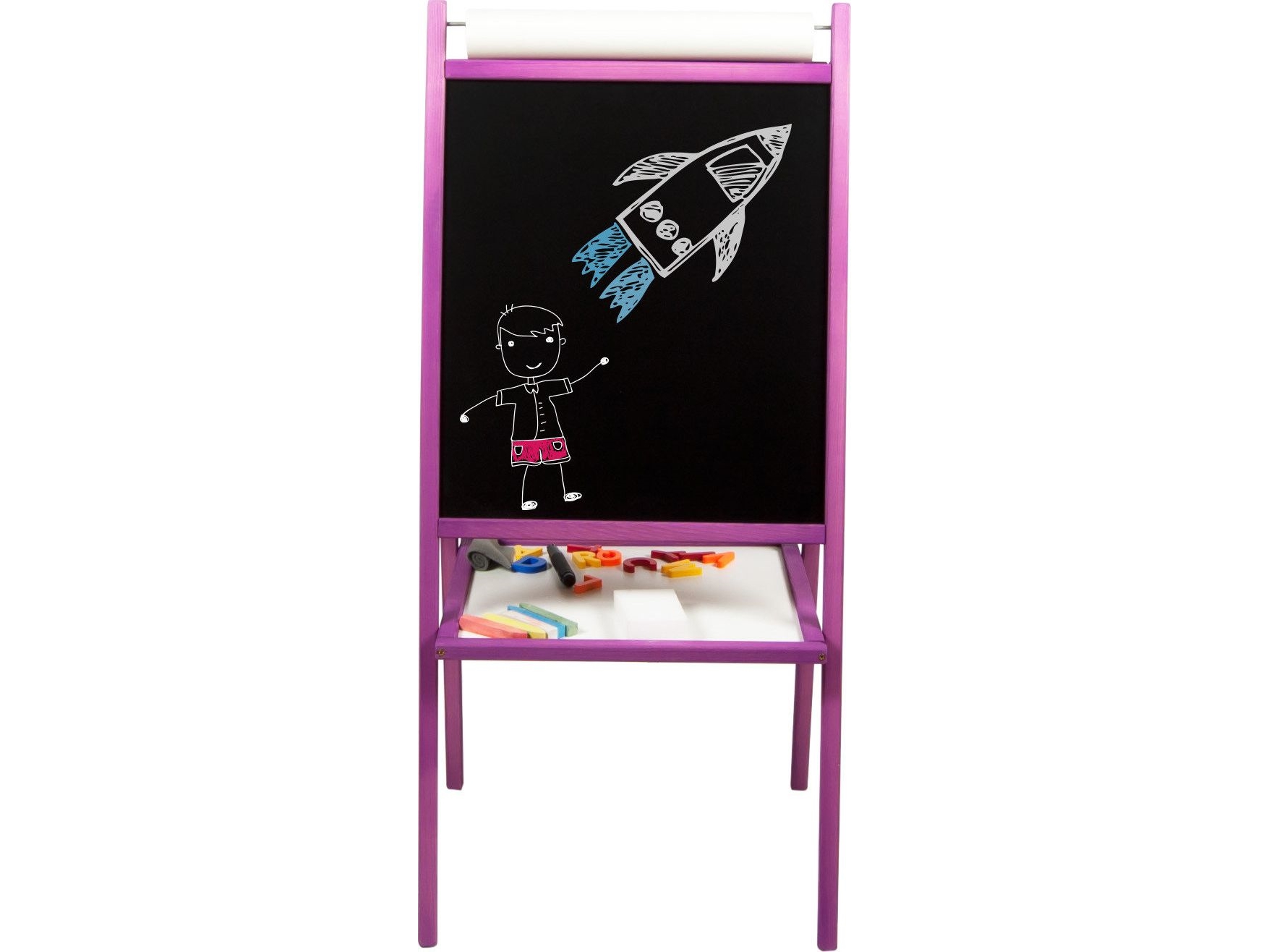 Board With Roll Of Paper Double-Sided Light Purple