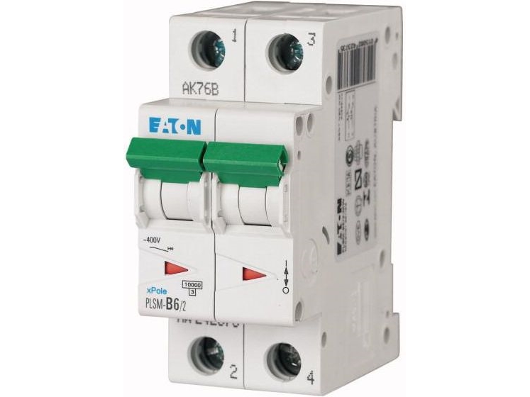 Eaton brytare 2P C 6A 10kA AC PLSM C6/2-MW (242399) | EL Artiklar - Elcentral - Automatsäkringar | GameStuff