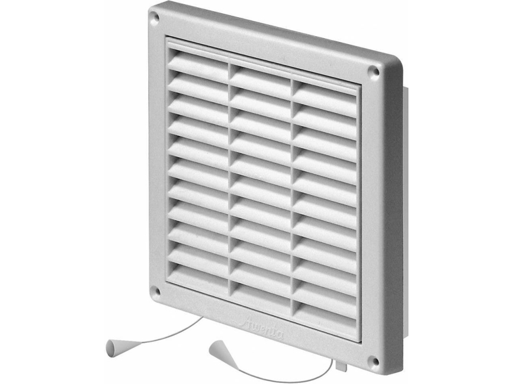 Awenta Ventilationsgitter Hvid Med Lamel Og Net 130 X 130 Mm Diameter 100 Mm (T55)