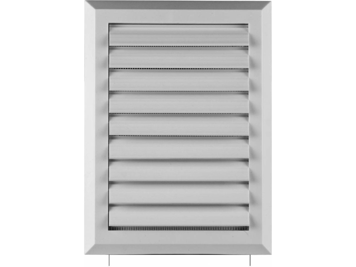 AWENTA ventilationsrist hvid med lamel og maske samt afstandsstykke 130 x 192 mm (T41)