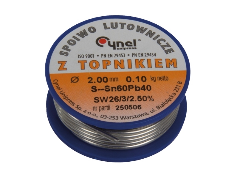 Mega Tin Med Kolofonium Til Lodning 1,0 Mm Spole 100 G (60312)