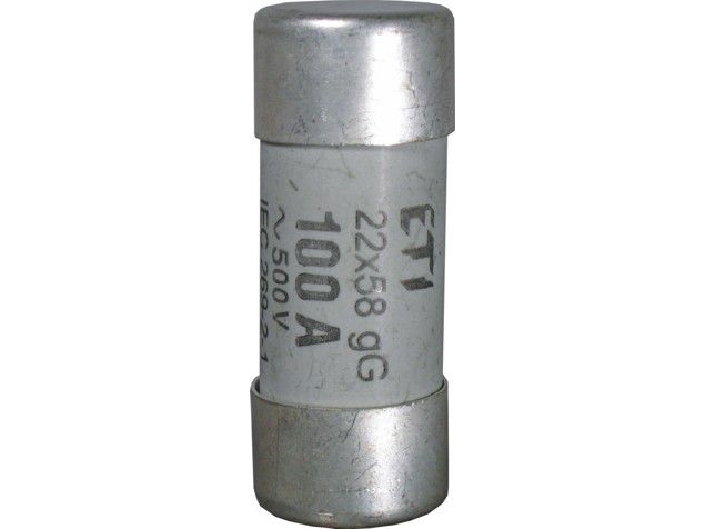 Eti-Polam Cylindrisk Sikringsindsats 22X58 Mm 80A Gg 500V Ch22/P Med Udstøder (006711013)