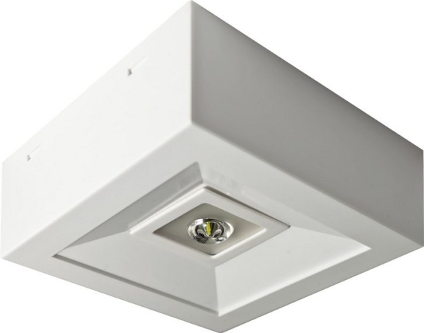 AWEX Nødlysarmatur LOVATO N ECO LED 1W 125lm (åben montage) 1t enkeltfunktion hvid LVNO/1W/ESE/AT/WH - LVNO/1W/ESE/AT/WH