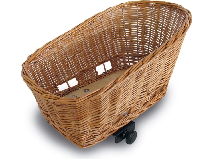 Basil Korb Für Gepäckträger Hinten Pasja Für Tiere 45 Cm Senna System Klemmvorrichtung Weide Natur Lackiert (Bas-54016)