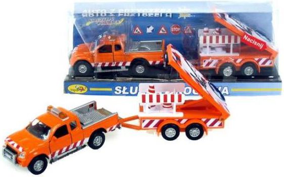 Hkg Lean Cars Mitsubishi Pickup Truck Mit Anhänger Lichteffekte 27Cm Hy0007