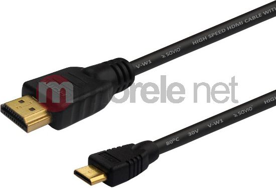 Savio Cl-09, 1,5 M, Hdmi Type A (Standard), Hdmi Type C (Mini), 4096 X 2160 Pixel, 3D, Sort