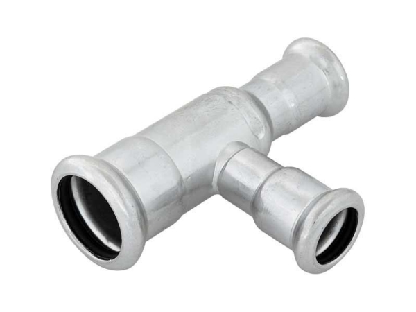 KAN-therm reducerende T-stykke 22x15x15mm stål - 620673.9