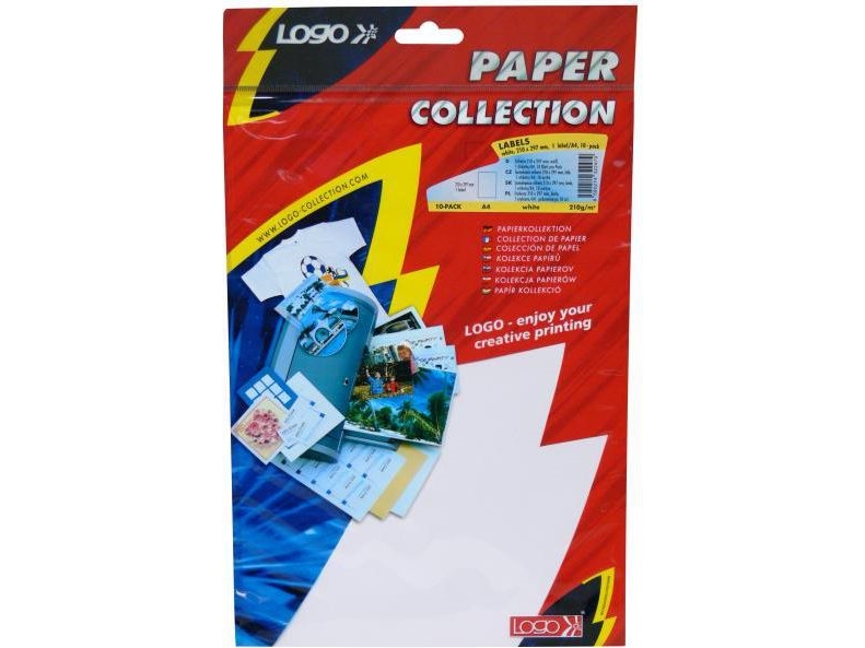 Logotypetiketter A4, matt vit, 10 st. | Papper & Emballage - Taggar - Flera etiketter | GameStuff