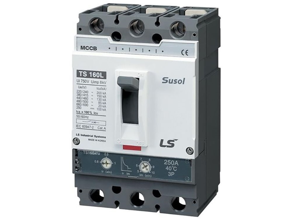 Lsis Leistungsschutzschalter 160A 3P 50Ka Komplett (Ts160n Atu 160A 3P)