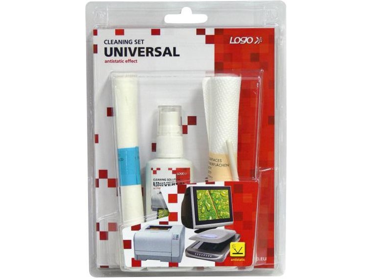 Cleaner Komlektas Universal Cleaner, Spray 50Ml, 10 Klude, 3 Applikatorer, Logo