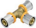 KAN-therm T-stykke press 16 x 16 x 16 mm med messingpresserring (K-041802)