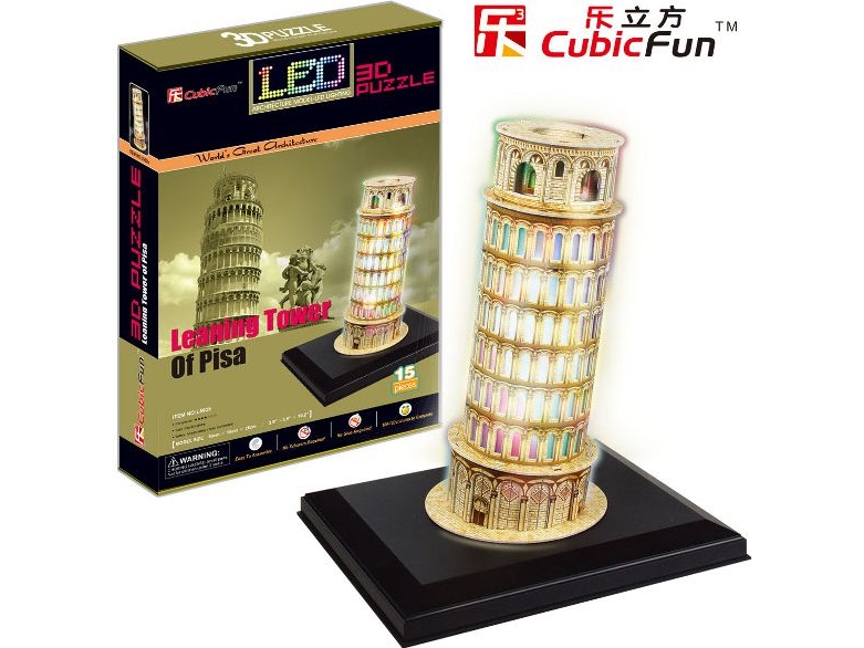 Cubicfun Puzzle 3D Curve Written Tower (Light) - L502h