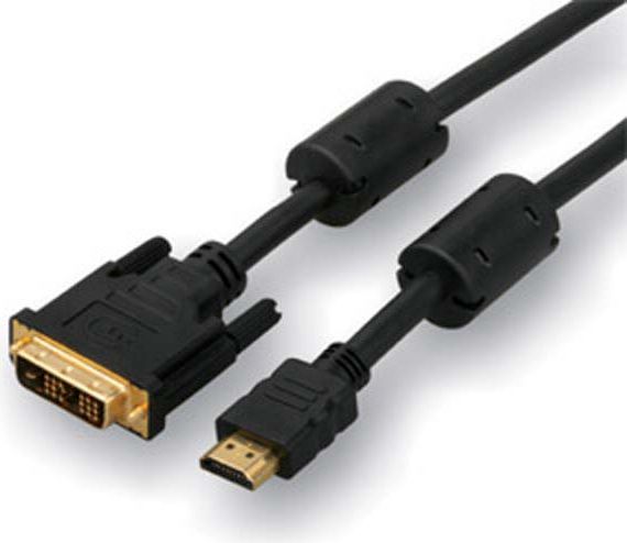 Videokabel Dvi (18+1) M - Hdmi M, 3 M, Guldbelagte Stik, Sort, Logoblister