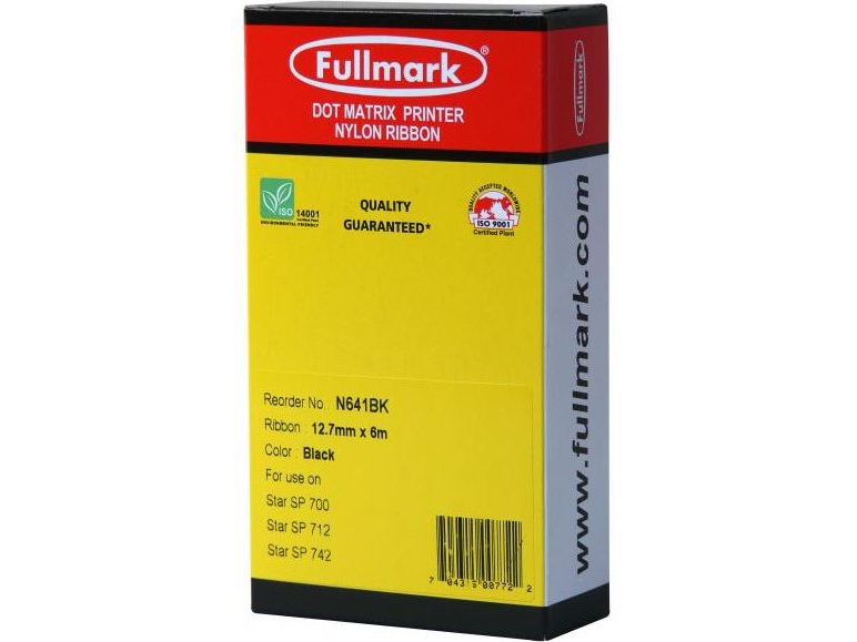 Fullmark Printer Farvebånd, Rc700, Sort, Til Star Sp 712, Sp 742