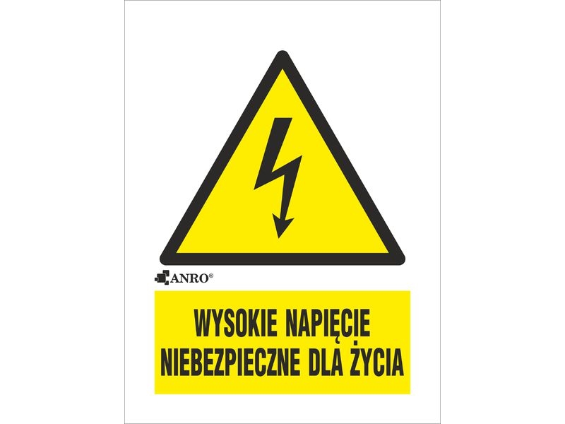 Anro Warnschild Hochspannung – Lebensgefährlich 148 X 210 Mm (3Eoa/Q4/F)