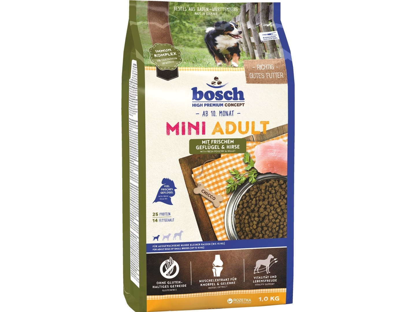 Bosch Mini Adult Drób &amp  Proso foder til kæledyr - 1 kg