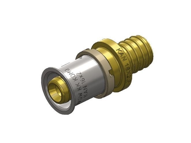 KAN-therm övergångskoppling PUSH x PRESS 18x2,5/16x2 K-902718 | VVS Artiklar - Uppvärmning - Tillbehör | GameStuff