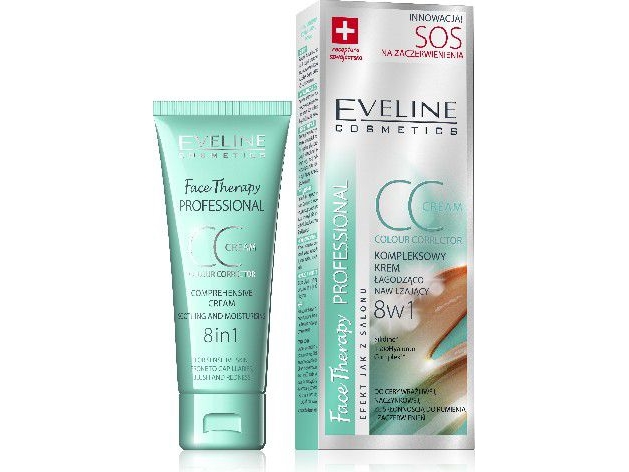 Eveline Face Therapy Sos Cream Cc 8In1 For Redness 30Ml - 084453