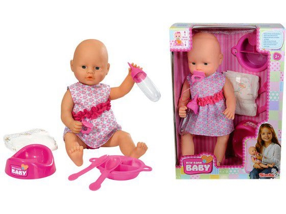 Ny Baby Born Bobas Med Tilbehør, Gummi