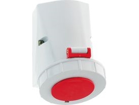 Bals Cee-Wandsteckdose H6 400V 32A 5-Polig, Rot Bxh: 83X126mm, Oben M25 Unten 2Xm25 Ip67, Polyamid