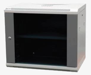 Emiternet Separate Hanging Cabinet 19" 6U, Sheet Metal/Glass Doors, 600×450×370Mm Width/Depth/Height Em/Ap6406