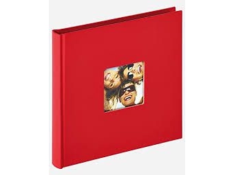 Walther Fun - Fotoalbum Rot 18X18 30 Schwarze Seiten Buch (Fa-199-R)