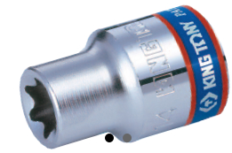 King Tony 437520M, Sokkel, 1/2", Metric, 1 Hoved(Er), E20, Krom-Vanadium-Stål