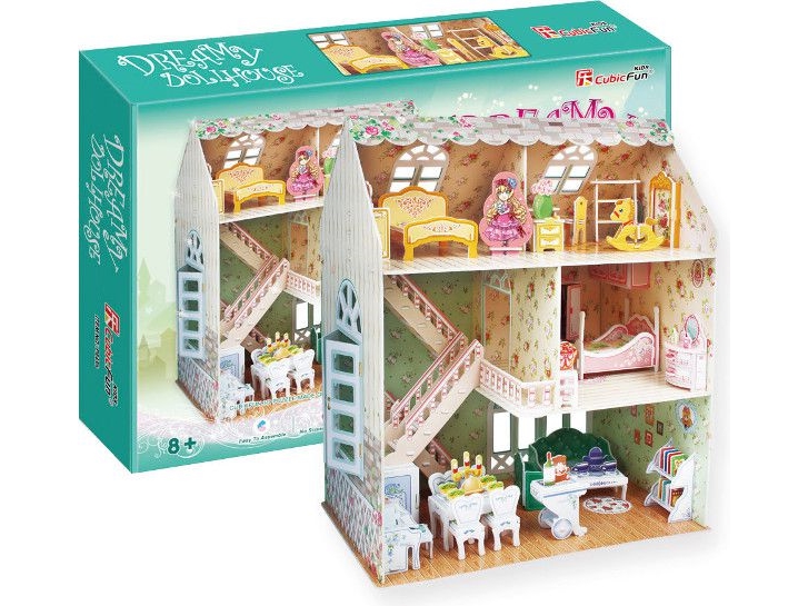Cubicfun Puzzle 3D Puppenhaus Dreamy - P645h