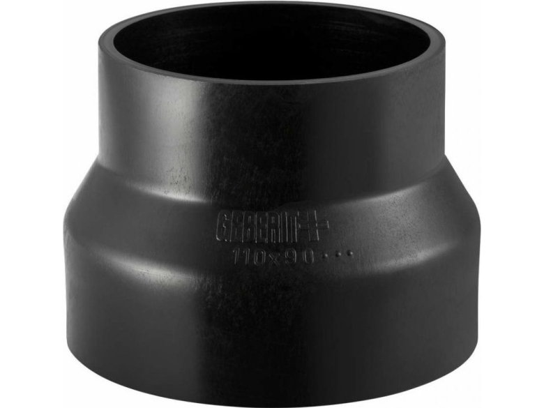 110 x 50 mm Reduktion centrisk sort PEH Geberit
