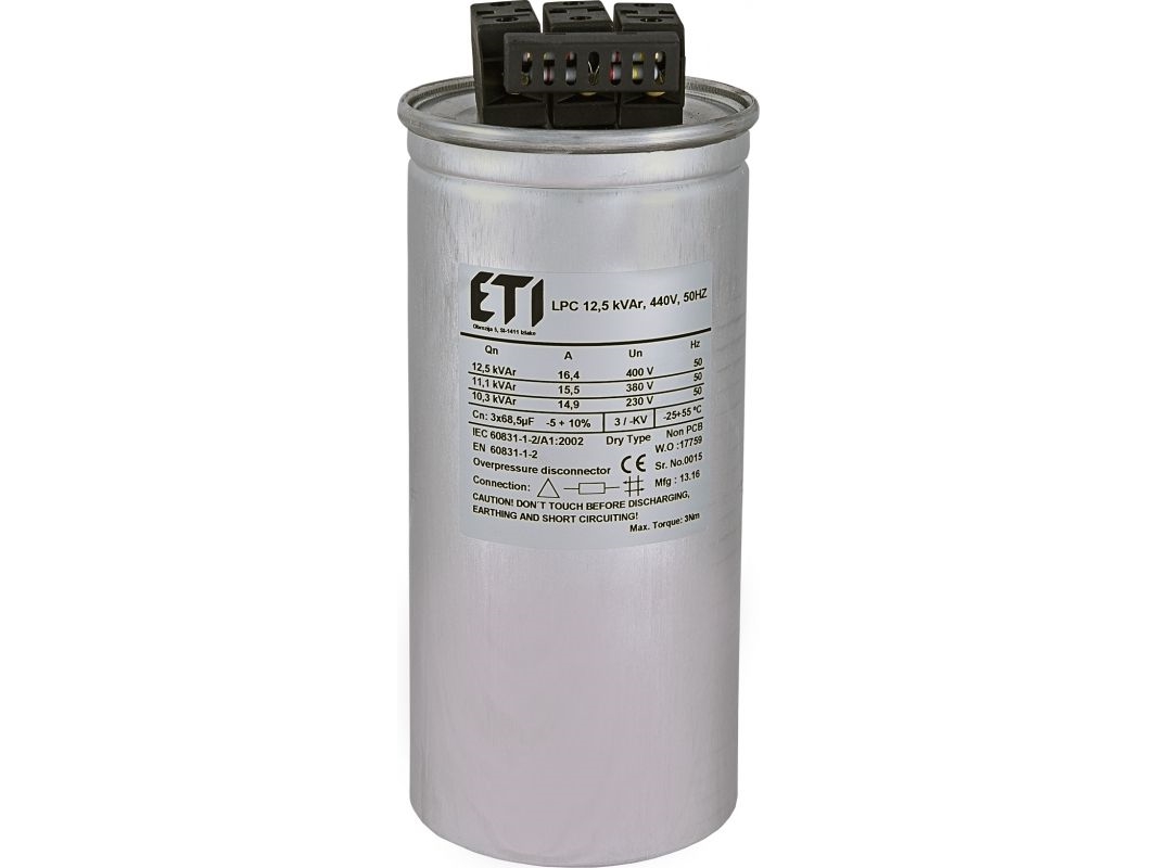 Eti-Polam kondensaattori CP LPC 20 kVAr 400V 50Hz (004656753)