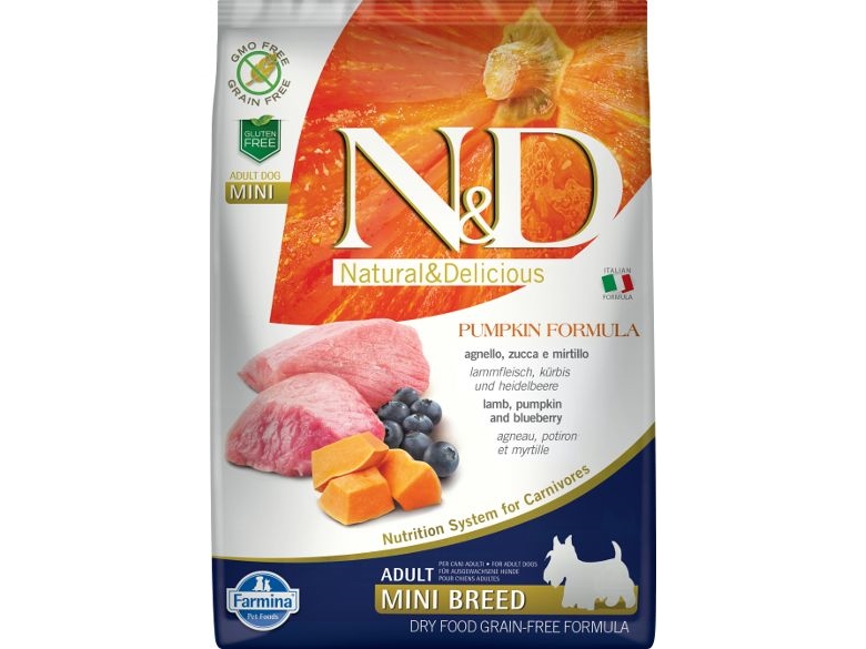 Farmina Pet Food 8010276033277 Hundetrockenfutter 2,5 Kg Adult Heidelbeere, Lamm, Kürbis
