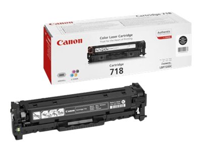 Canon Lasertoner 718BK - sort - Yield of 3,400 pages with a single cartridge - For LBP7200Cdn/MFC83X0Cn