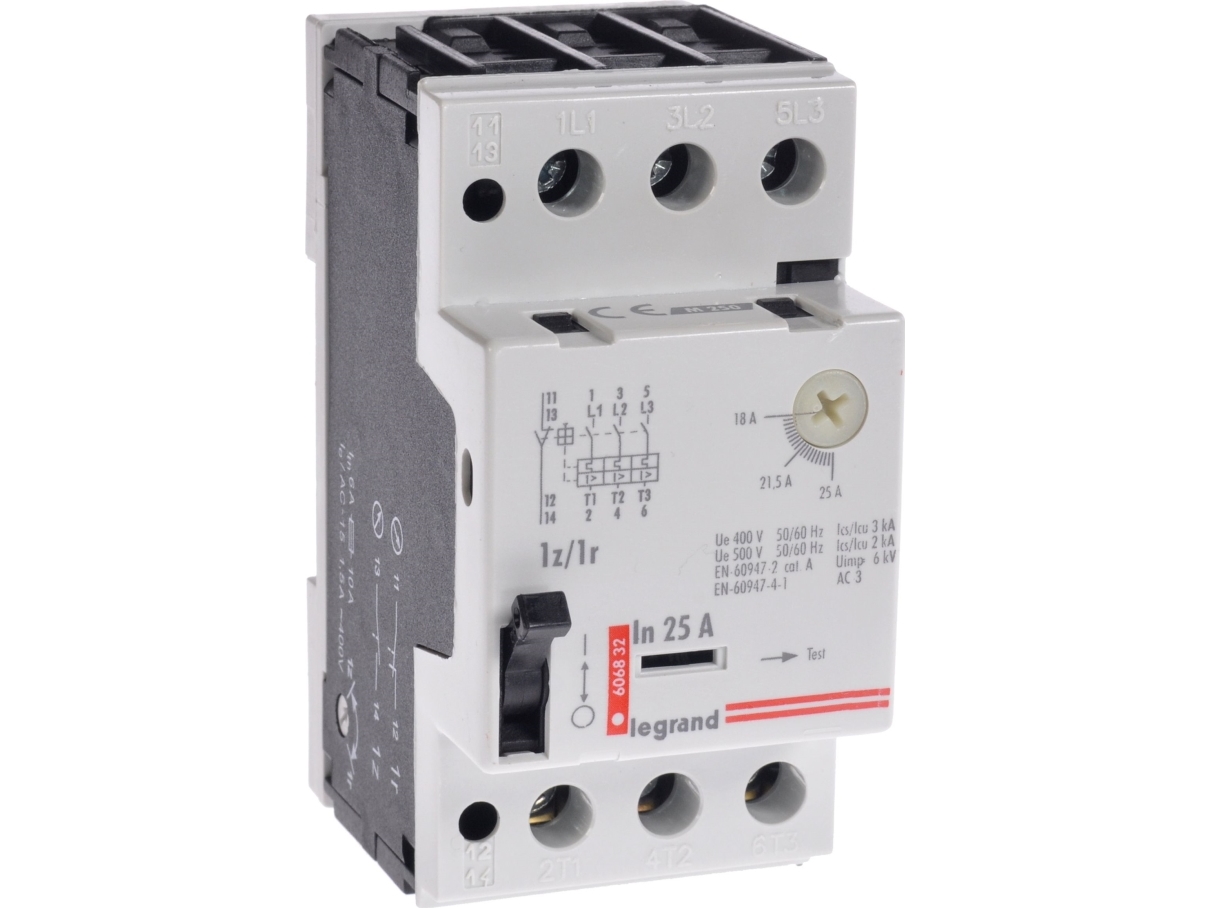 Legrand Motorschutzschalter 3P 11Kw 18-25A M250 1Z/1R 25 606832