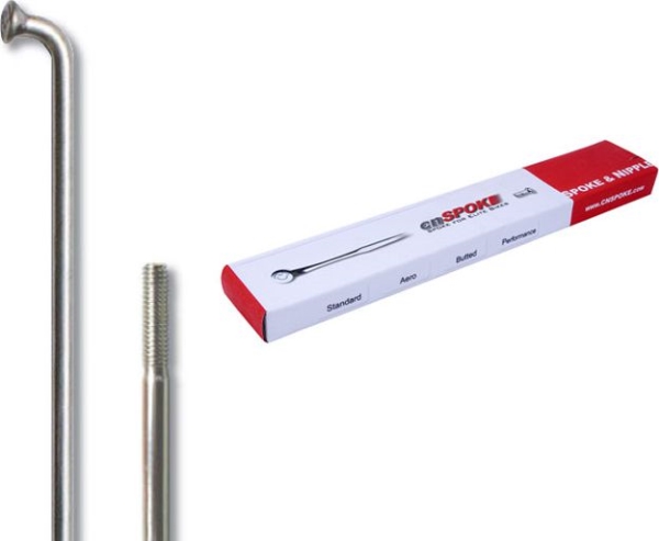 Cn Spoke STD14 2.0-2.0-2.0 eger i rustfrit stål 288 mm sølv + nipler 144 stk.