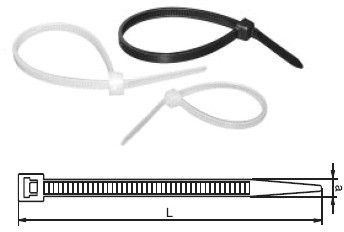 Japro Kabelorganizer Kabelbinder 200X4,8 Mm Schwarz 100 Stk (858)