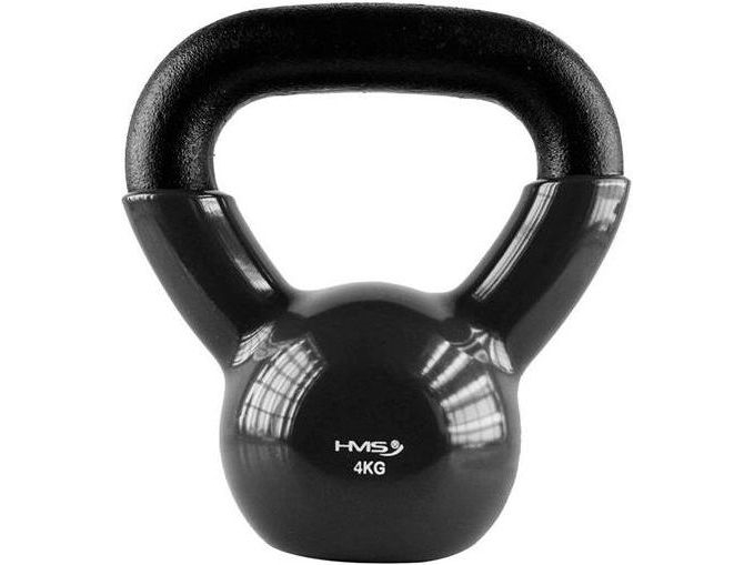 Kettlebell Vinyl 4Kg Sort Hms Knv04