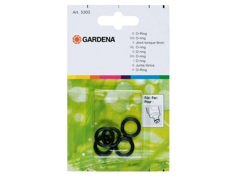 Gardena 05303-20 - Pakning - Sæt - O-Ring - 9mm - 5 stk. | Trädgården - Bevattning av trädgårdar - Krankopplingar & Slangkopplingar | GameStuff