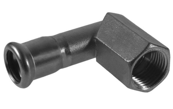 KAN-therm 90° böj pressad 22x3/4 invändig gänga rostfritt stål - 6190844 | VVS Artiklar - Uppvärmning - Tillbehör | GameStuff