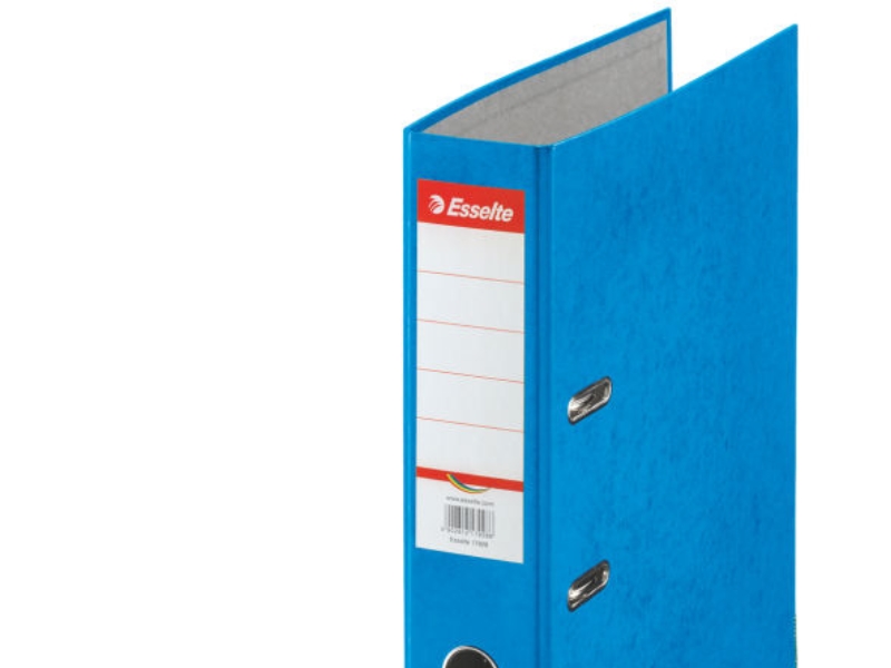 Esselte Cardboard binder Rainbow, 75mm, A4, Blå, 7,5 cm, 72 mm, 318 mm, 428 g | Arkivering - Presentationsmappar och omslag - Plug Binder | GameStuff